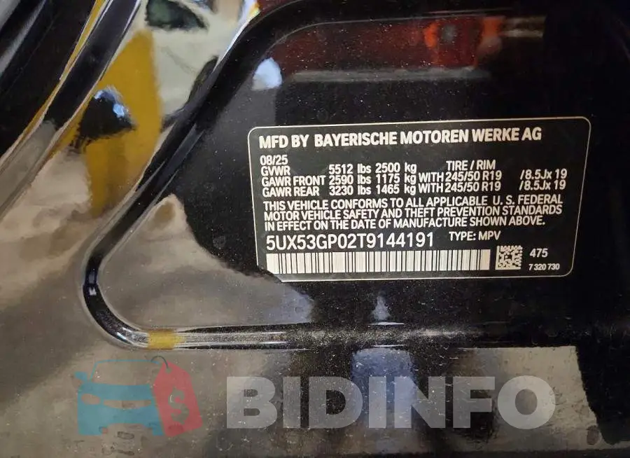 5UX53GP02T9144191 Photo# 13