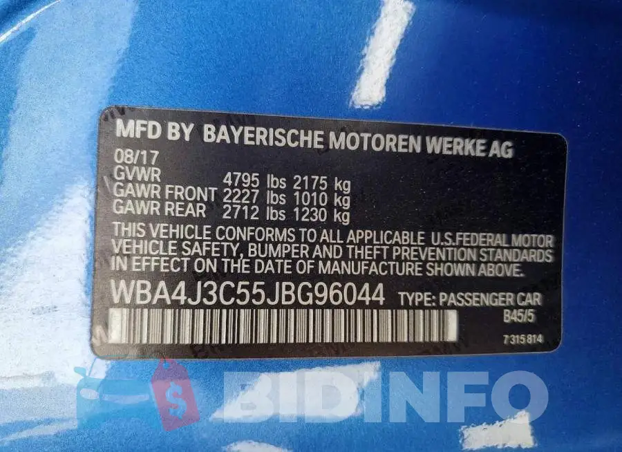 WBA4J3C55JBG96044 Photo# 13