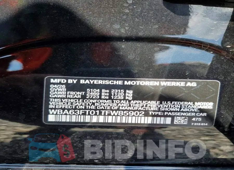 WBA63FT01TFW85902 Photo# 12