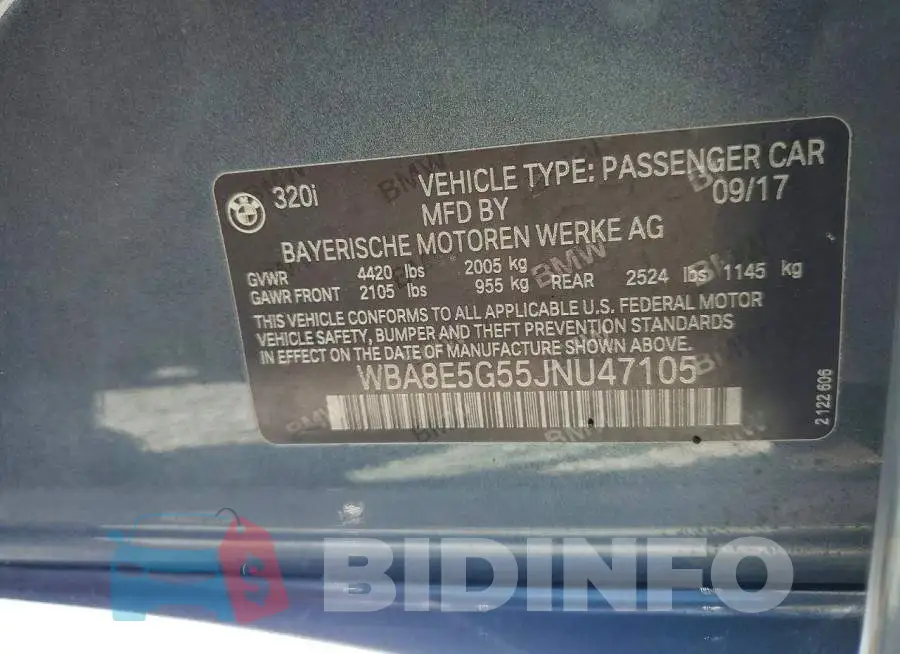 WBA8E5G55JNU47105 Photo# 12