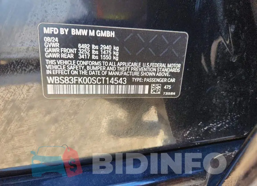 WBS83FK00SCT14543 Photo# 12