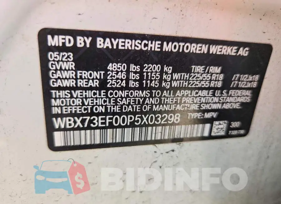 WBX73EF00P5X03298 Photo# 13