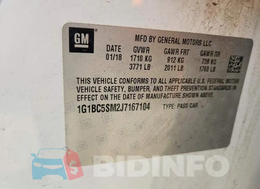 1G1BC5SM2J7167104 Photo# 12