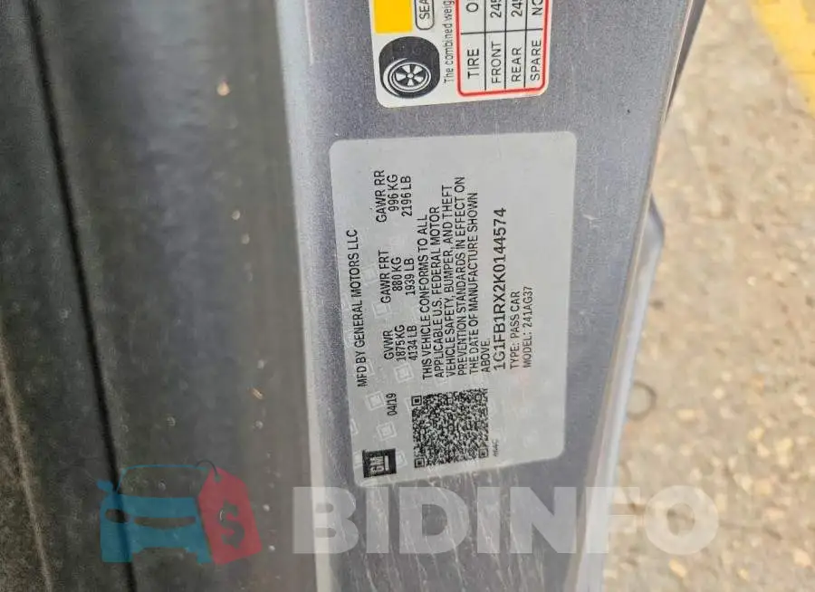 1G1FB1RX2K0144574 Photo# 12