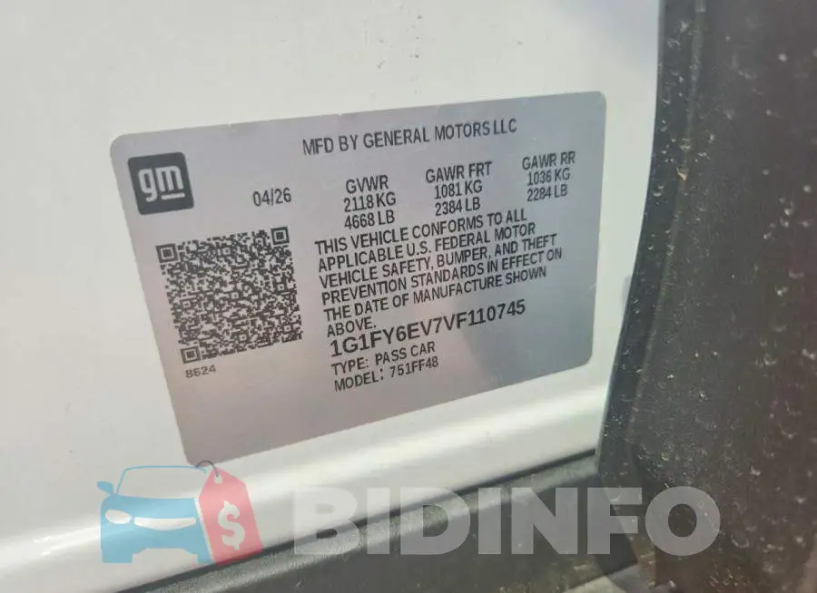 1G1FY6EV7VF110745 Photo# 12