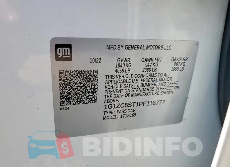1G1ZC5ST1PF116777 Photo# 12