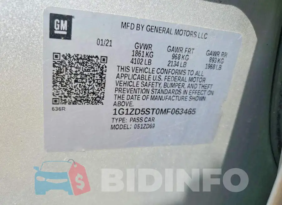 1G1ZD5ST0MF063465 Photo# 12