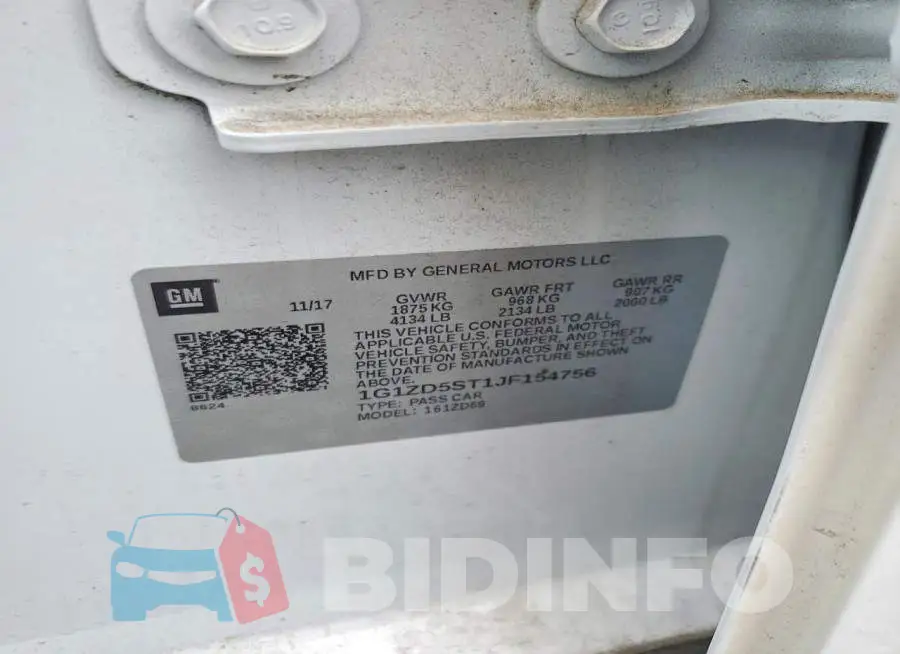 1G1ZD5ST1JF154756 Photo# 12