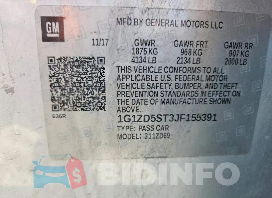 1G1ZD5ST3JF155391 Photo# 12