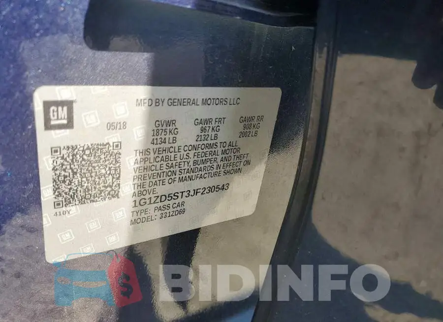 1G1ZD5ST3JF230543 Photo# 12
