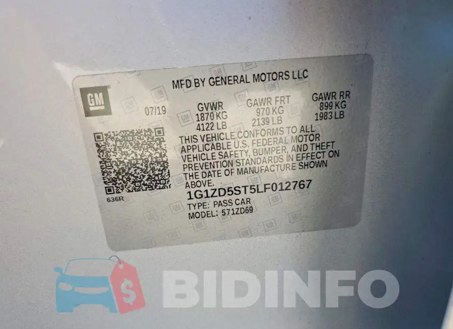 1G1ZD5ST5LF012767 Photo# 12