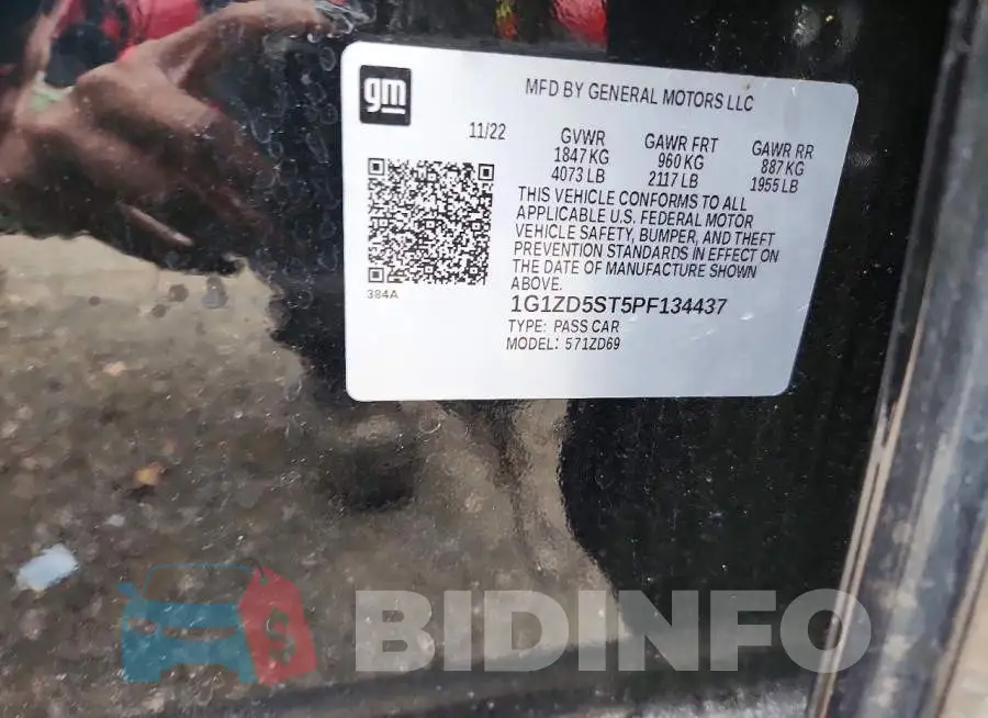 1G1ZD5ST5PF134437 Photo# 13