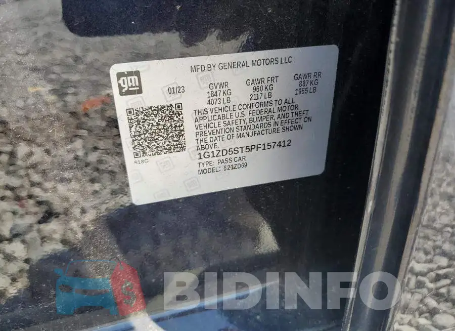 1G1ZD5ST5PF157412 Photo# 12