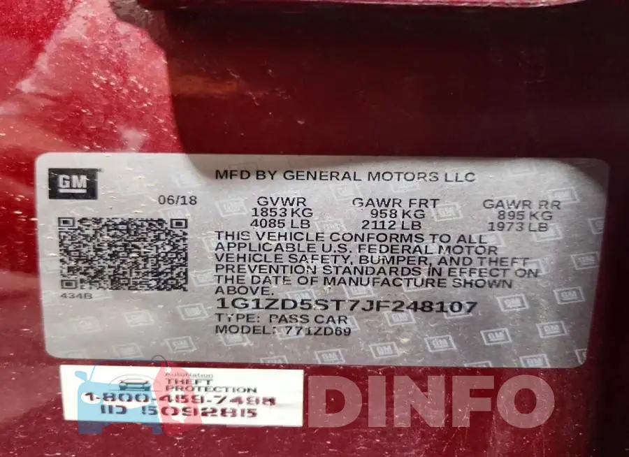 1G1ZD5ST7JF248107 Photo# 12