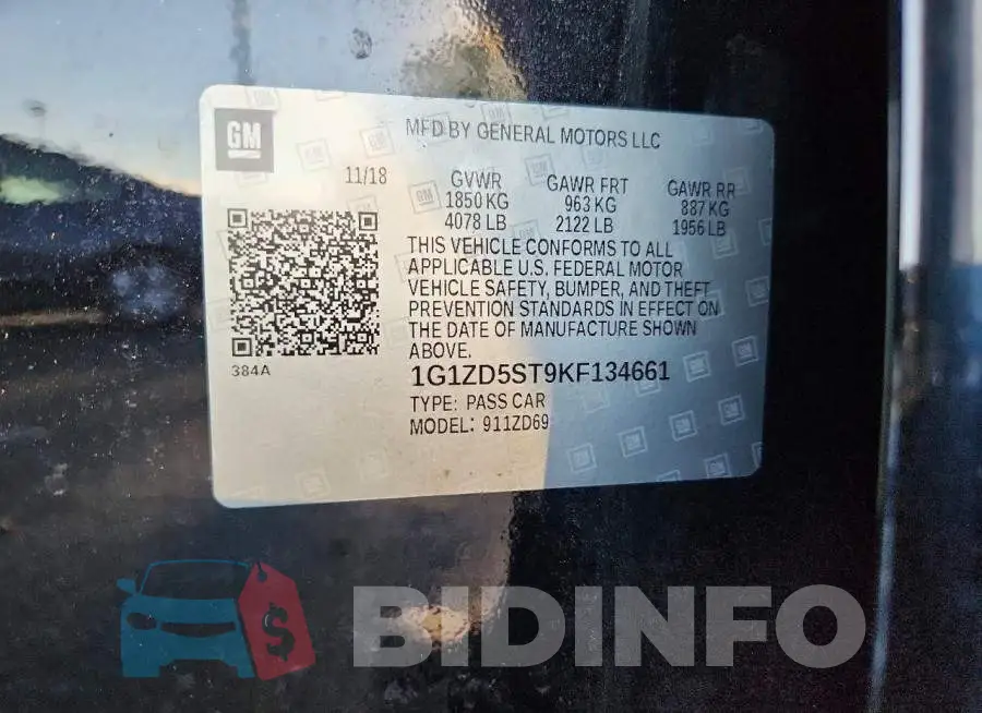 1G1ZD5ST9KF134661 Photo# 12