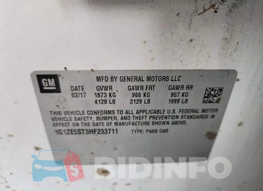 1G1ZE5ST3HF233711 Photo# 12