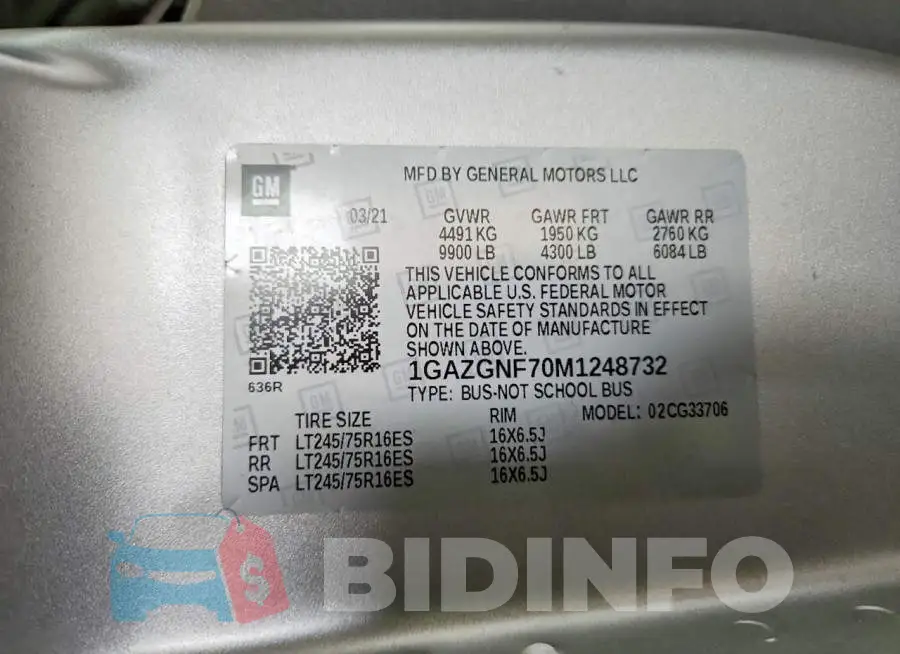 1GAZGNF70M1248732 Photo# 13