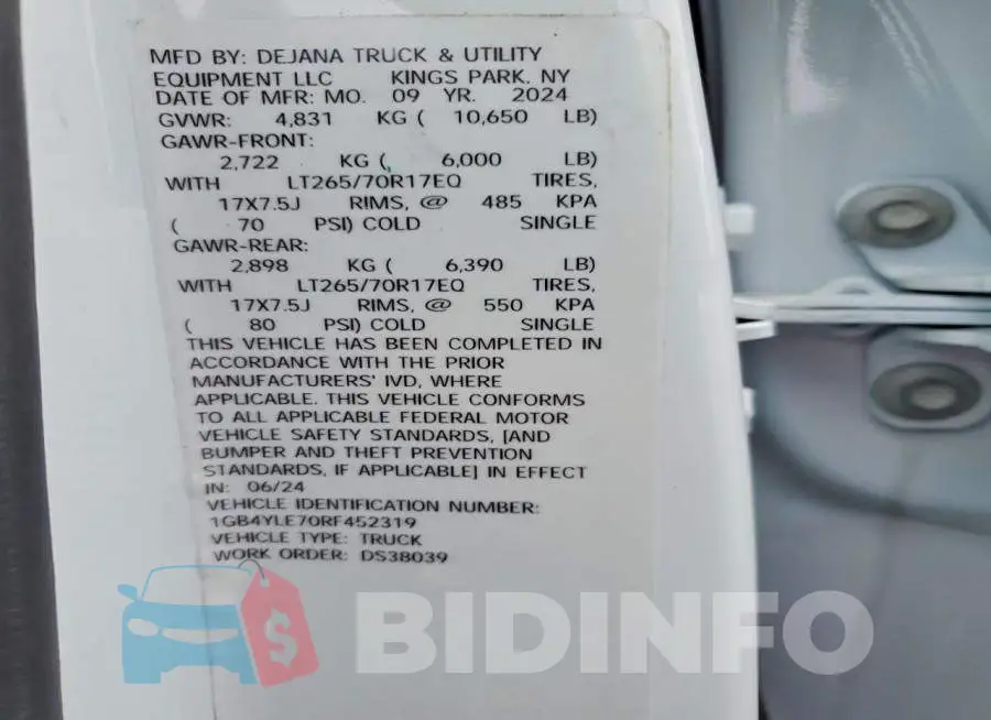 1GB4YLE70RF452319 Photo# 13