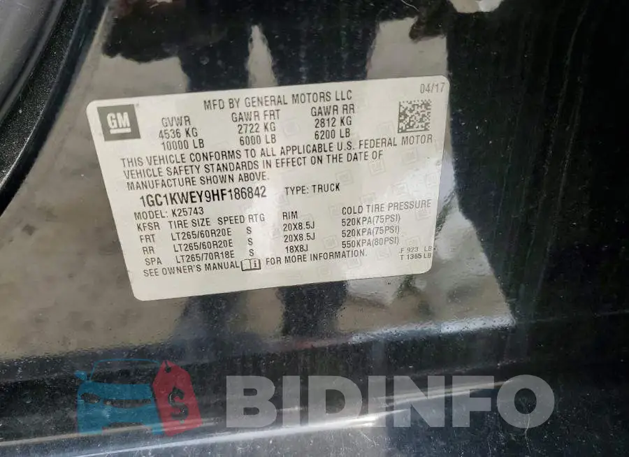 1GC1KWEY9HF186842 Photo# 12