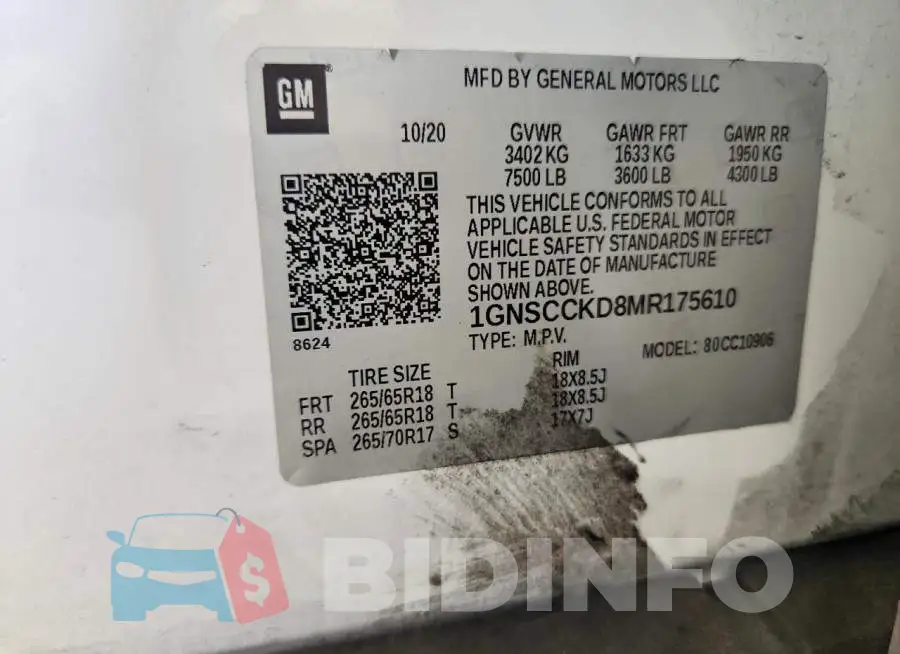 1GNSCCKD8MR175610 Photo# 13