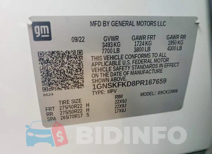 1GNSKFKD8PR167659 Photo# 13