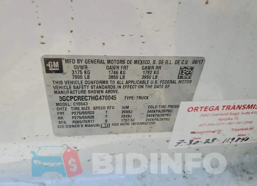 3GCPCREC7HG470045 Photo# 12