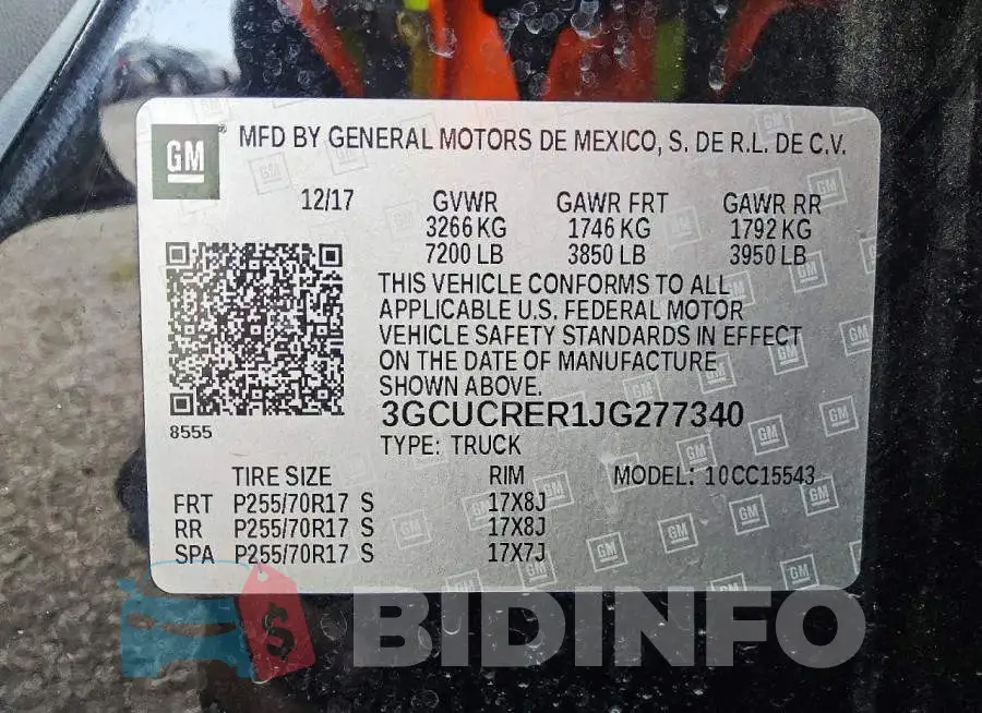3GCUCRER1JG277340 Photo# 13