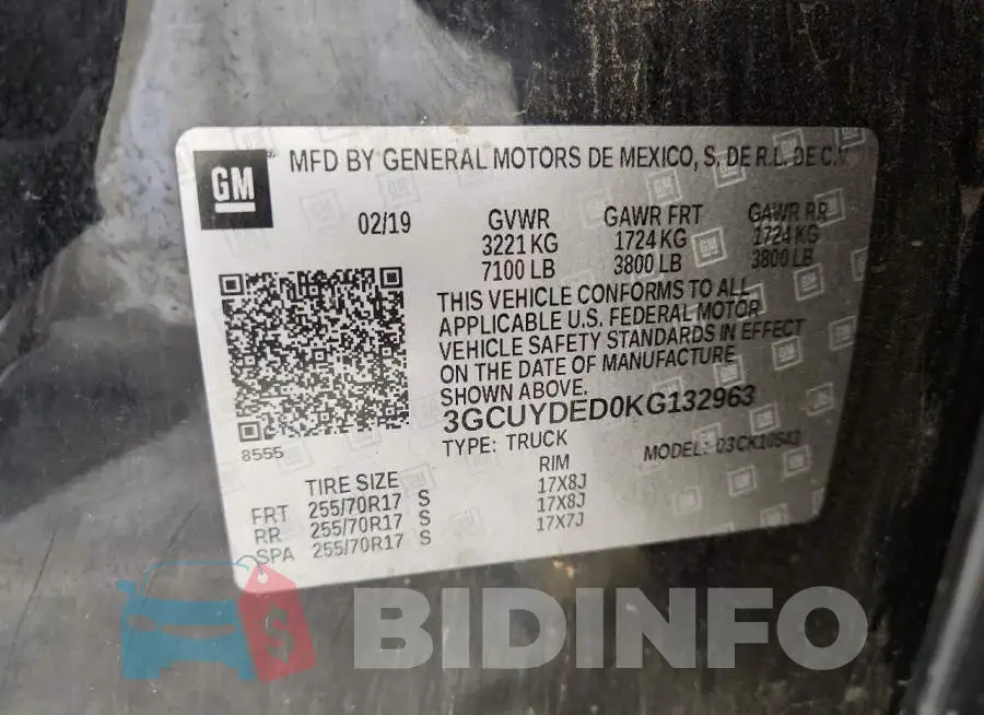3GCUYDED0KG132963 Photo# 13