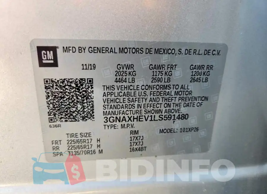 3GNAXHEV1LS591480 Photo# 13