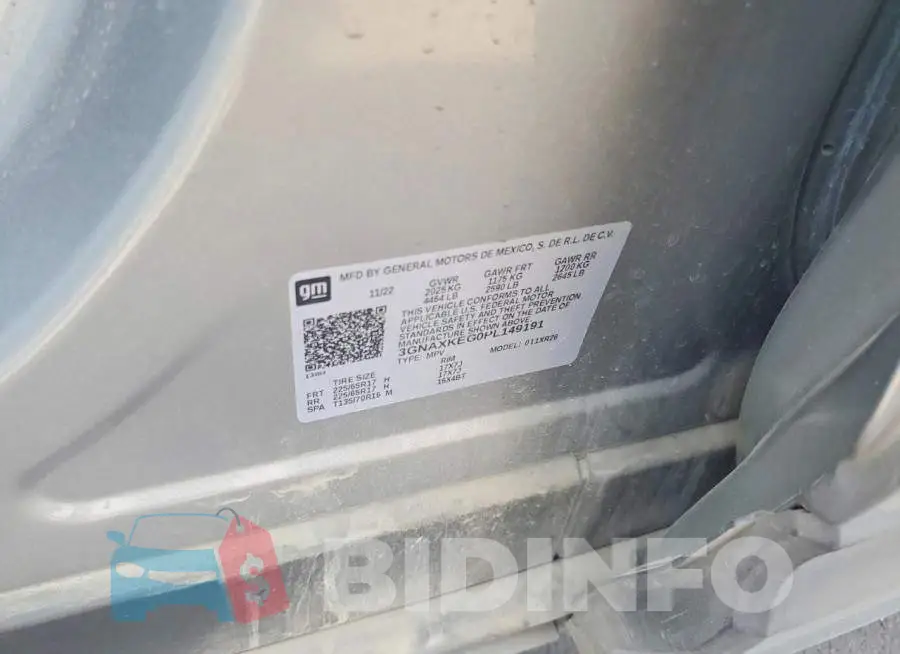 3GNAXKEG0PL149191 Photo# 12