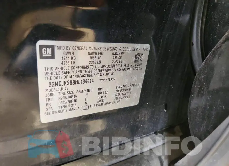 3GNCJKSB9HL184414 Photo# 13
