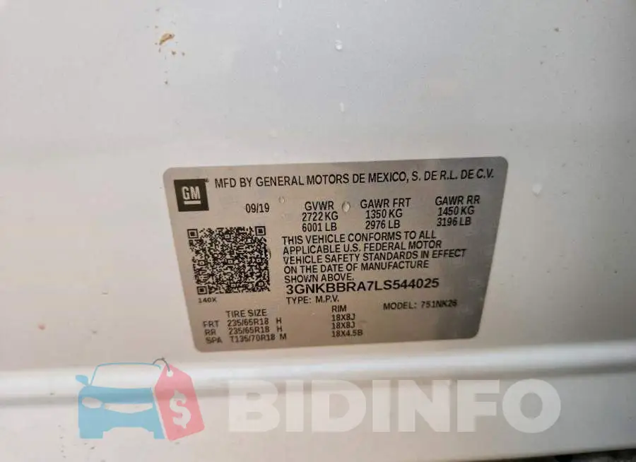 3GNKBBRA7LS544025 Photo# 13