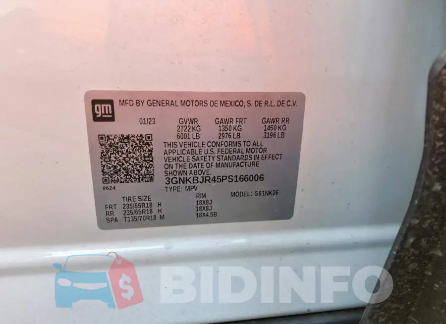 3GNKBJR45PS166006 Photo# 13