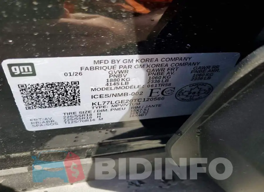 KL77LGE20TC120566 Photo# 13