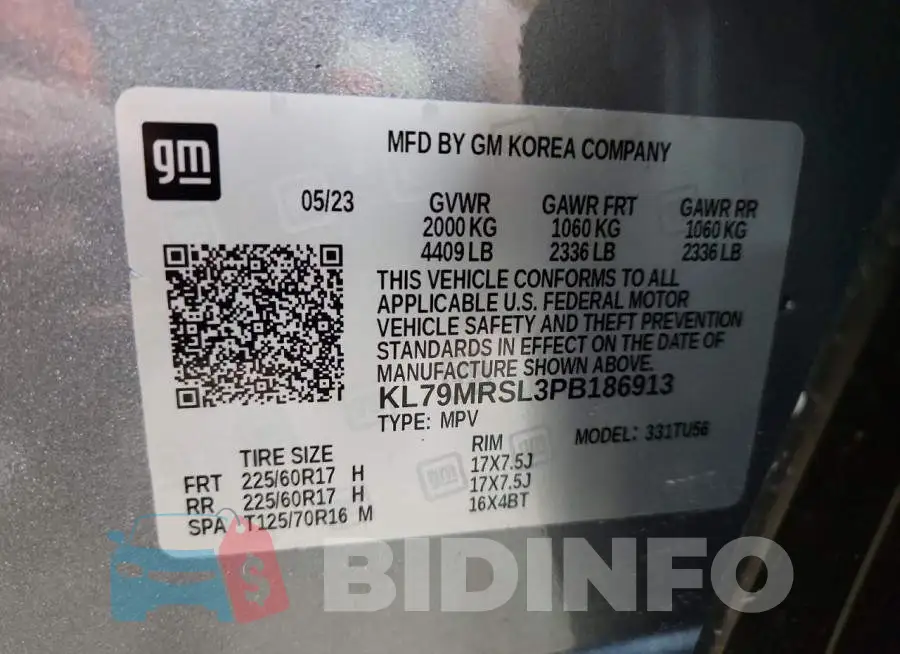 KL79MRSL3PB186913 Photo# 14