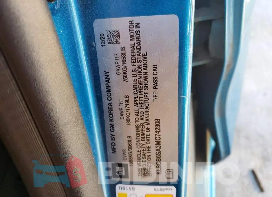 KL8CB6SA3MC742308 Photo# 12