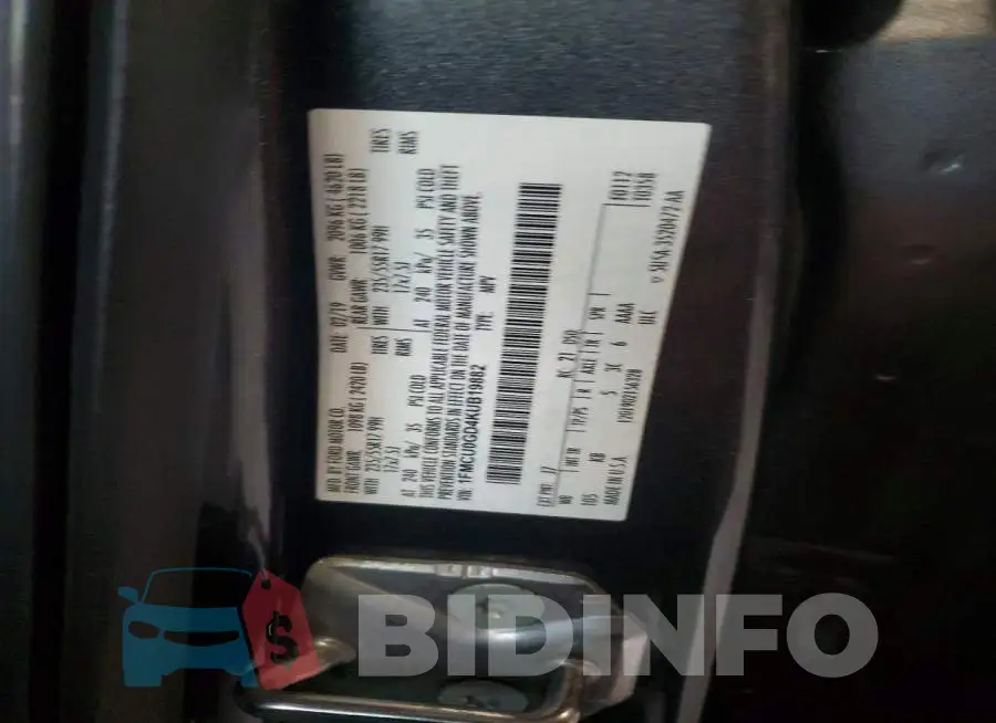 1FMCU0GD4KUB19882 Photo# 13