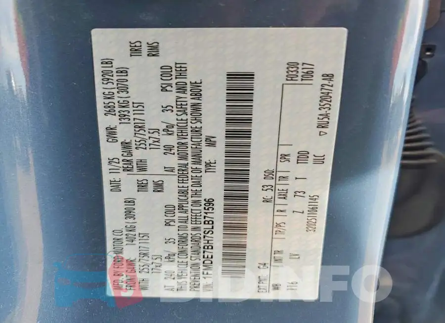 1FMDE7BH7SLB71596 Photo# 12