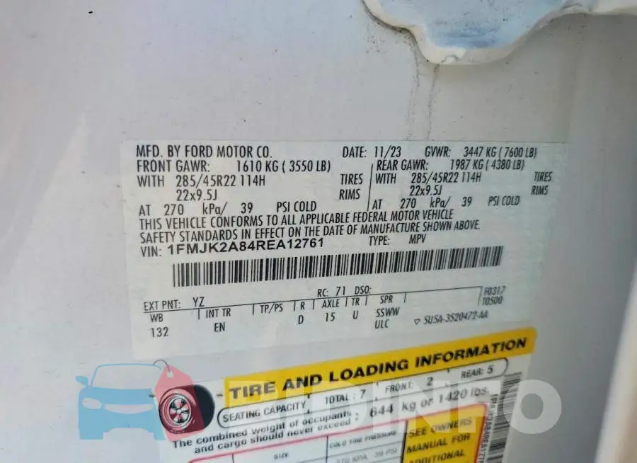 1FMJK2A84REA12761 Photo# 13