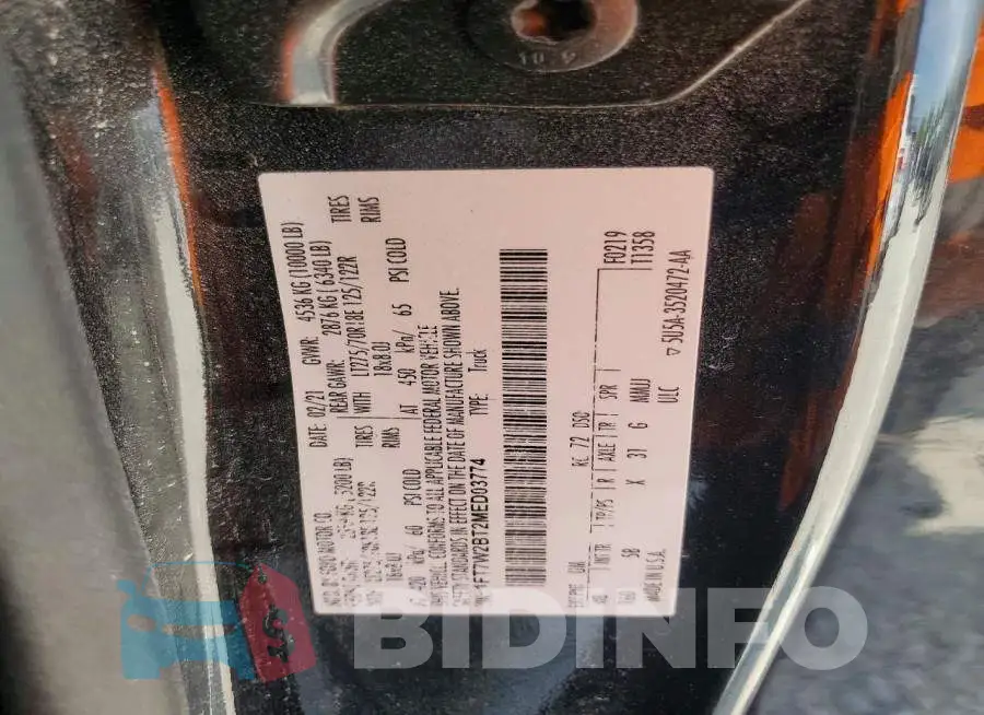 1FT7W2BT2MED03774 Photo# 12