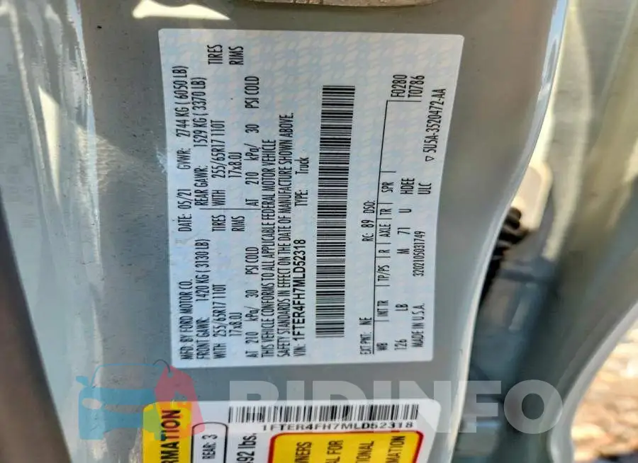 1FTER4FH7MLD52318 Photo# 13
