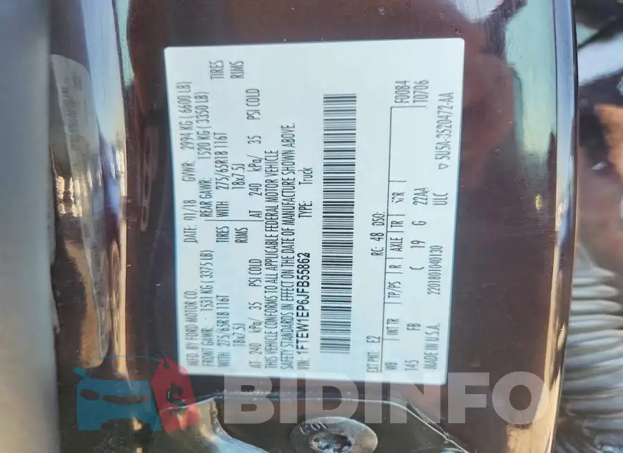 1FTEW1EP6JFB55862 Photo# 12
