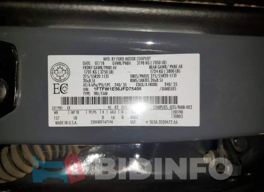 1FTFW1E56JFD75408 Photo# 12