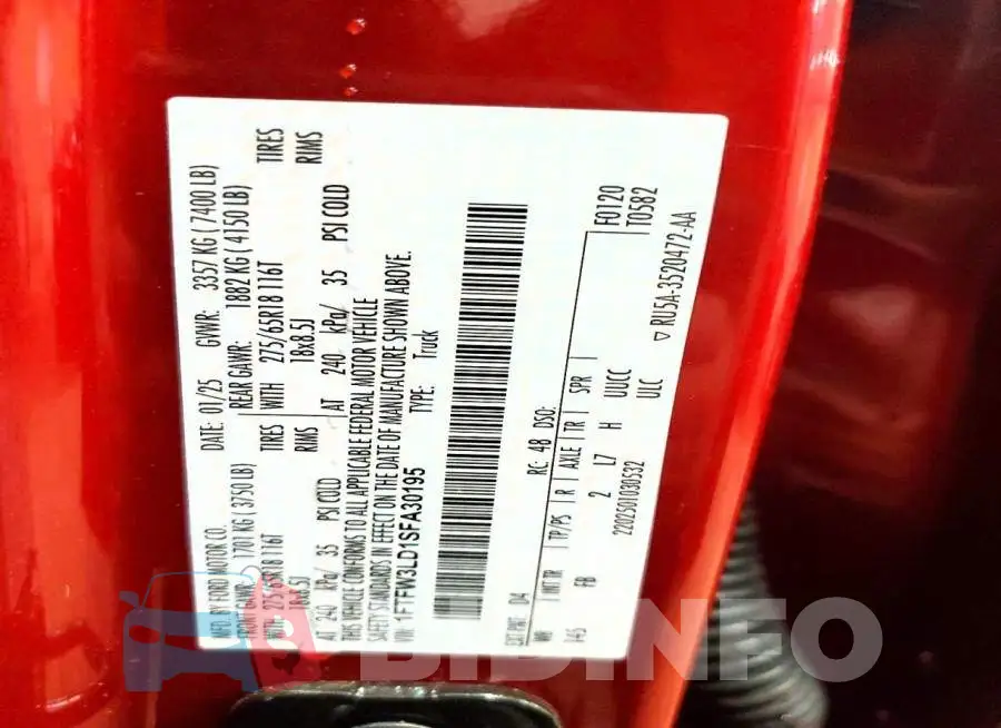 1FTFW3LD1SFA30195 Photo# 12