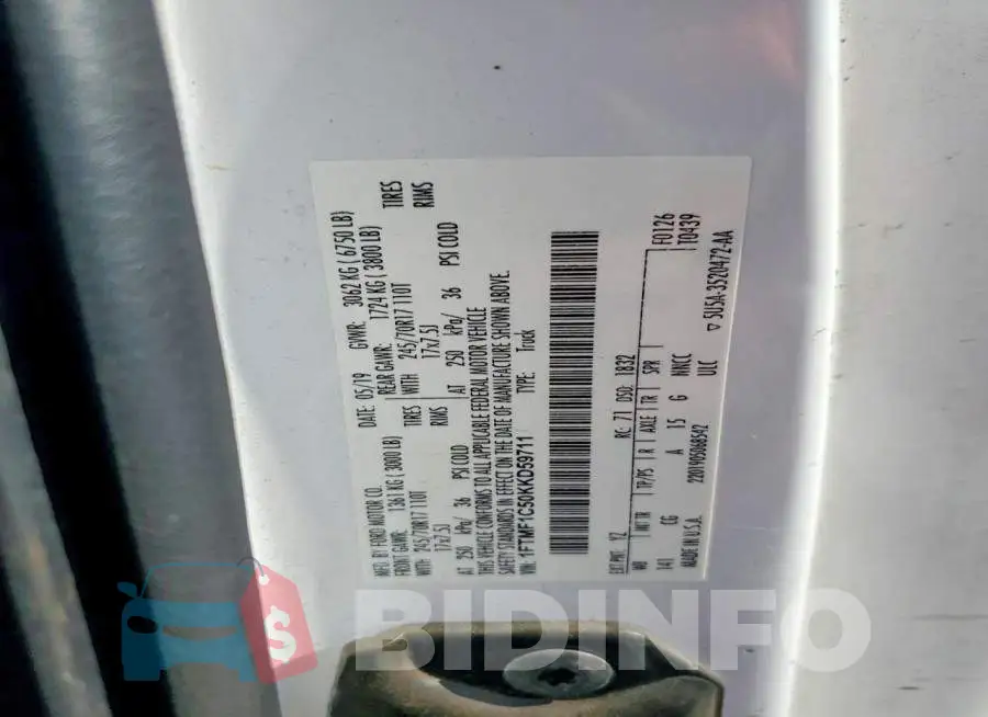 1FTMF1C50KKD59711 Photo# 12