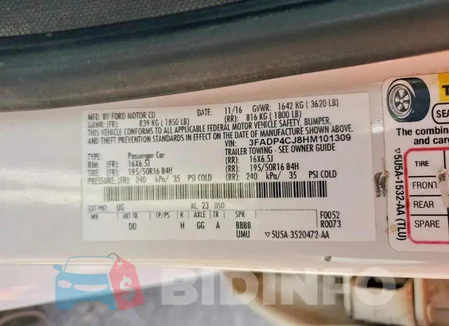 3FADP4CJ8HM101309 Photo# 12
