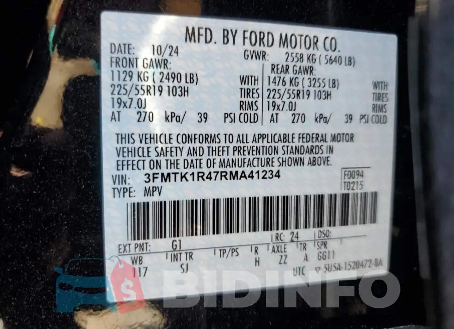 3FMTK1R47RMA41234 Photo# 13
