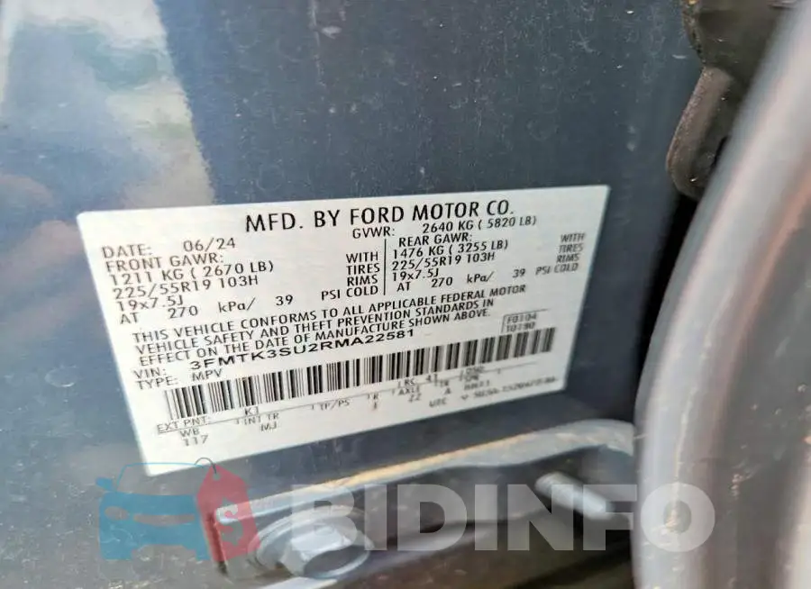3FMTK3SU2RMA22581 Photo# 13