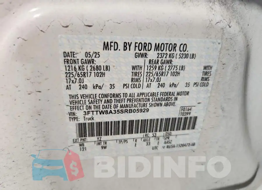 3FTTW8A35SRB05929 Photo# 12