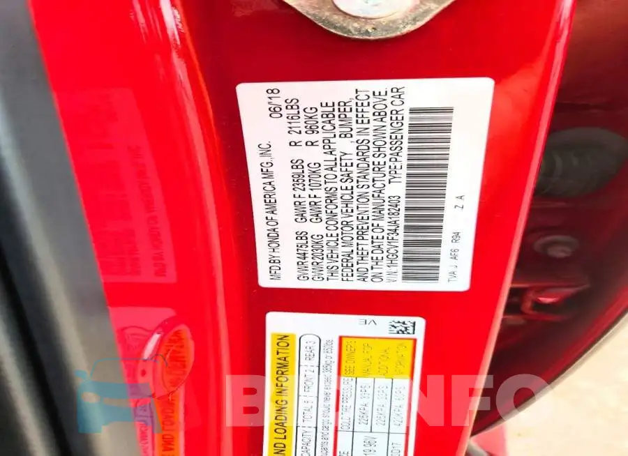 1HGCV1F34JA182403 Photo# 12